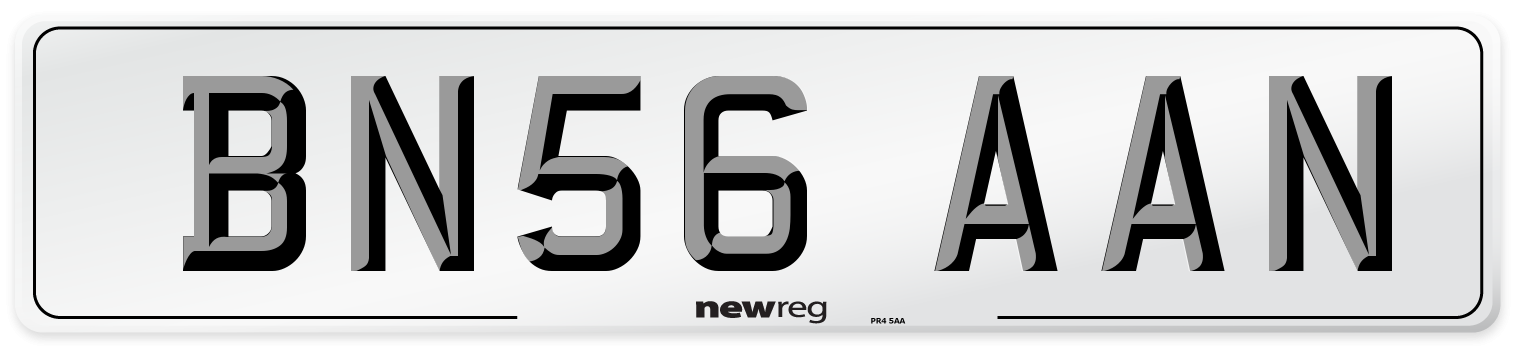 BN56 AAN Number Plate from New Reg